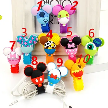 

2017 Good Gift 30pcs/lot Cartoon Model Headphone Cord Holder Earphone Cable Wire Organizer USB Charger Cable Winder