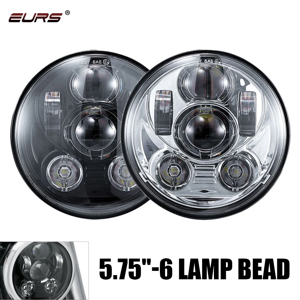 

1pcs 5.75inch LED Fog Light 60W 6LED Round Motorcycle LED Headlight Accessories Driving Fog Spot Head Light Spotlight Universal