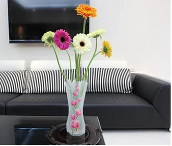 

DIY flower MIX Size folding PVC foldable small opp bag eco-friendly vase