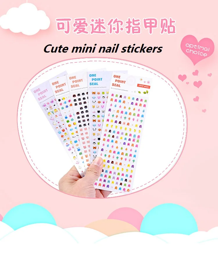 Стиль дизайн ногтей мультфильм милые наклейки для ногтей креативный ребенок взрослый наклейки для ногтей