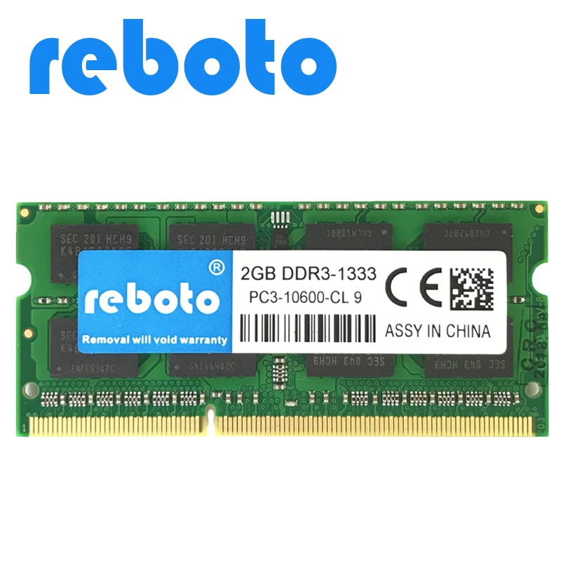 Reboto DDR3 2 ГБ 4 PC3-8500 10600 12800 для ноутбука memoria Ram ноутбук карта оперативной памяти 1 5 в |