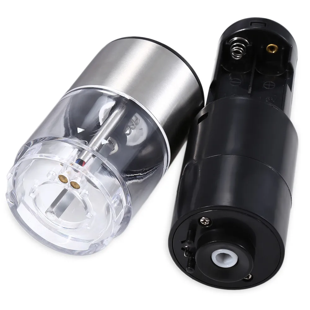 Kitchen Tools Stainless Steel Portable Electric Pepper Grinder Muller Pepper Mill with Light Seasoning Grinding Kitchen Tools10