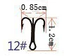 50 шт., якорный крючок из углеродистой стали, морские рыболовные заостренные крючки, тройной крючок, рыболовные снасти, рыболовный крючок 12/0# до 16 - Цвет: 12