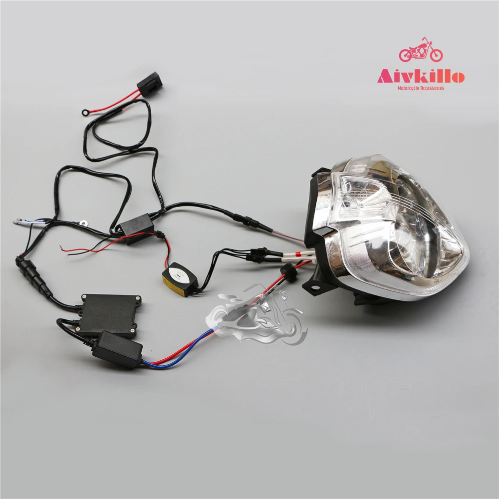 Фара в сборе Angel Eye + Demon HID проектор для 2004 2009 Yamaha FZ6 2005 2006 2007|projector hid|eye projectoreye eye |