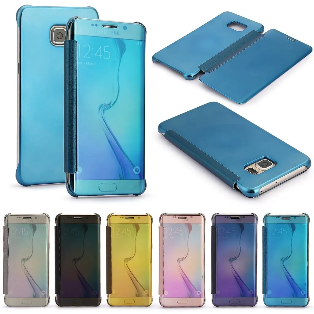 

Luxury Mirror Smart View Case For Samsung Galaxy S8 S7 Edge Electroplating Flip Phone Cover For Samsung Galaxy S6 Edge S8 Plus
