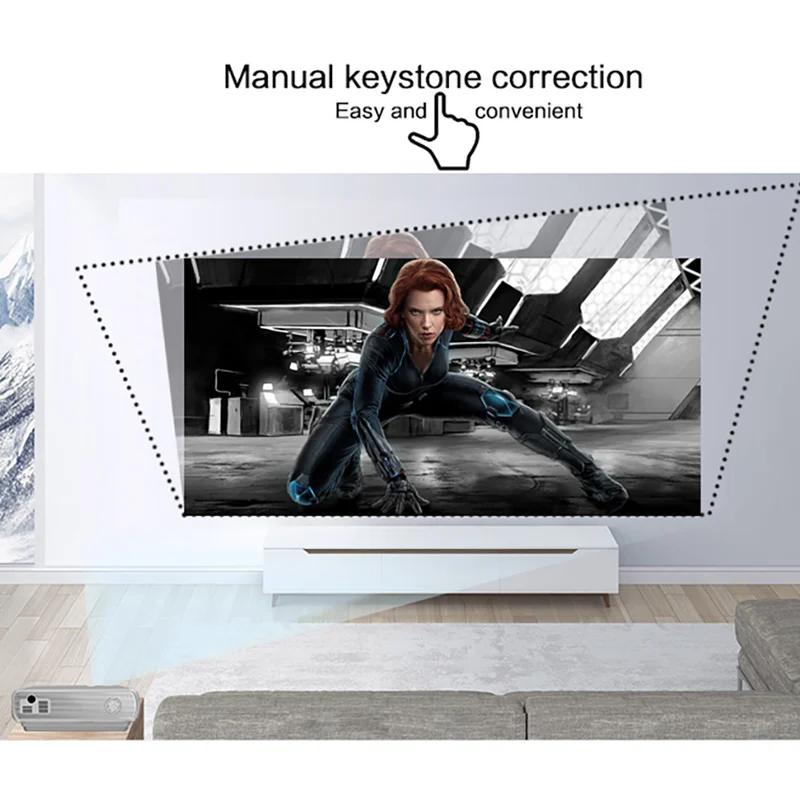 Powerful LED Projector T5 Portable MINI Projector 1800Lumen Resolution Android Smart Full HD Home Theatre Movie Beamer Proyector