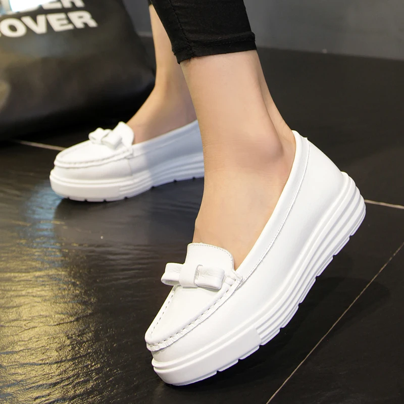 sunrolan plus size11 12 13 ladies loafer women platform shoes round womens sneakers size 11