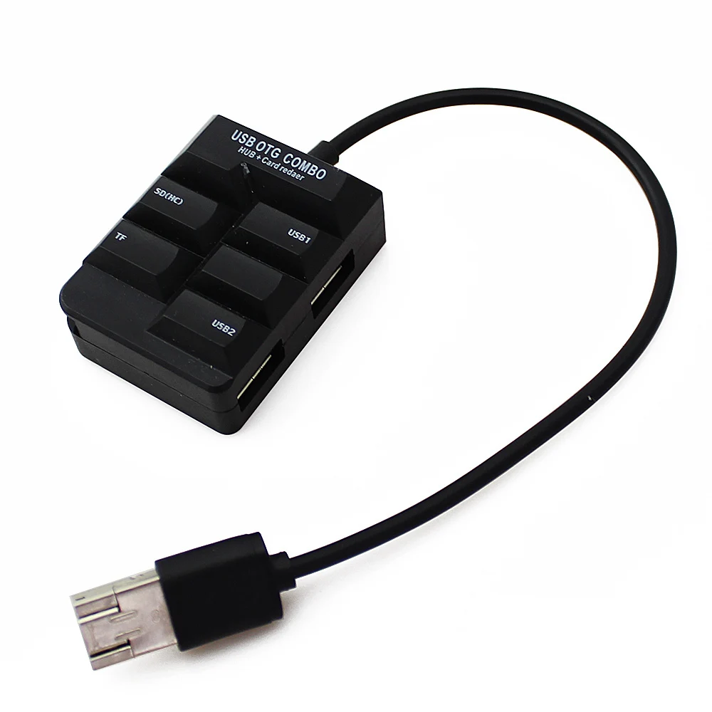 CHUYI OTG COMBO 2.0 USB Type-C HUB USB-C To 2 Port USB2.0 With SD/TF Card Reader Type C Micro USB OTG Splitter Adapter For Laptop