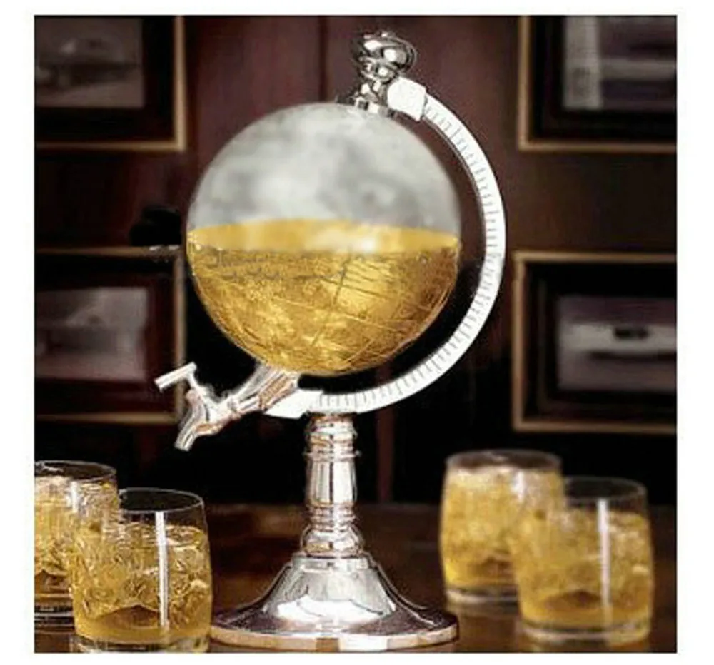 Bar Decoration Creative Mini Globe Water Dispenser Personality Beer Bar Decoration Creative Mini Globe Water Dispenser Personality Beer Liquid Drinking Machine Home Decor Wine Pourers Tools In From