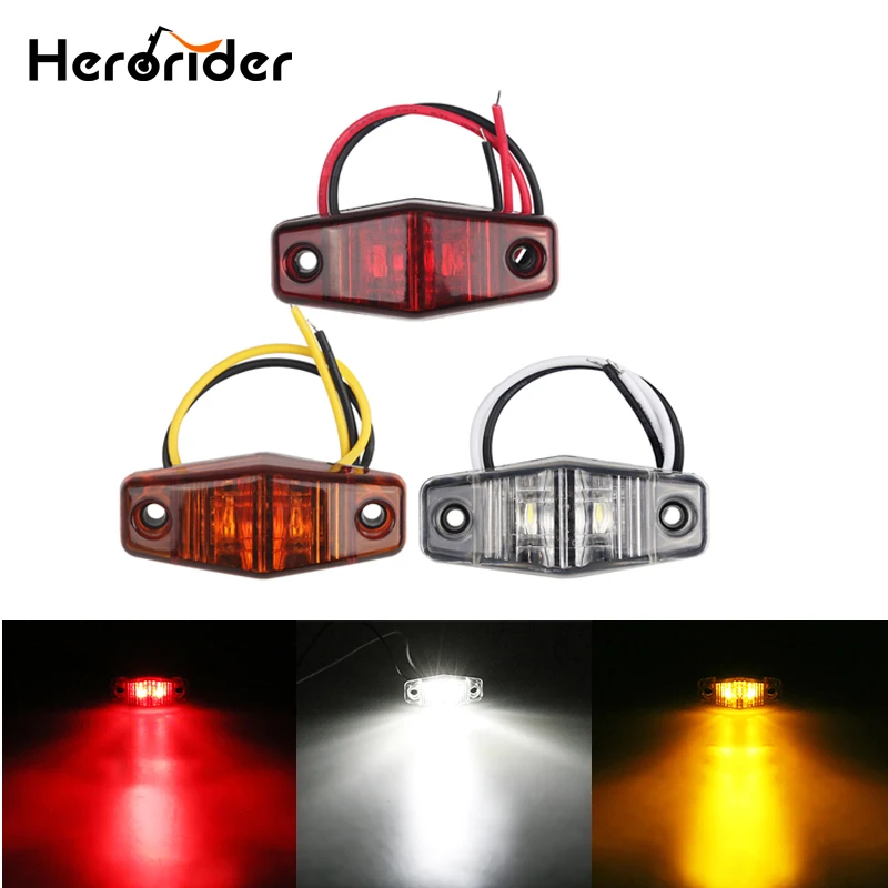 

12V 24V LED Side Marker Light Clearance Lamp E-marked Car Truck Trailer BUS Rear lamp external Lights Parking lights