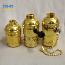 2 шт./10 шт. цвет золотистый E27 UL алюминий розетку настенный светильник с лампой Эдисона лампа светильник с держателем основания