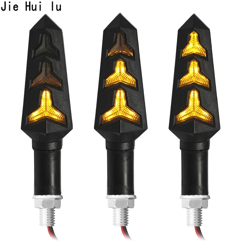 

Flowing Water Lights Motorcycle Signal Lamp 12 LED Turn Signal Running Light Durable Refit Replacement Turn Signal Light 1Pcs