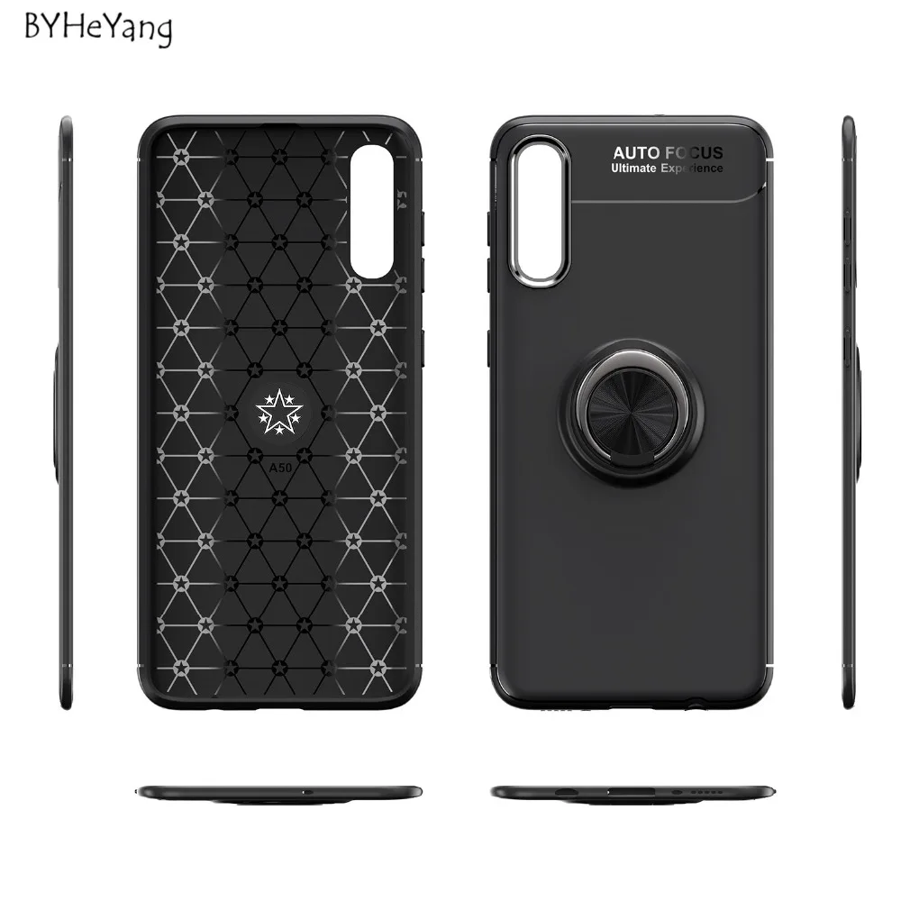 For Samsung A50 Case A70 Case Car Holder soft silicone Magnetic Ring Cover for Samsung Galaxy A50 GalaxyA50 A 50 SM-A505F Case