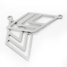 10 шт./партия 18x40 мм серебряные серьги из нержавеющей стали соединители украшения для серег DIY ювелирных изделий Аксессуары F3361