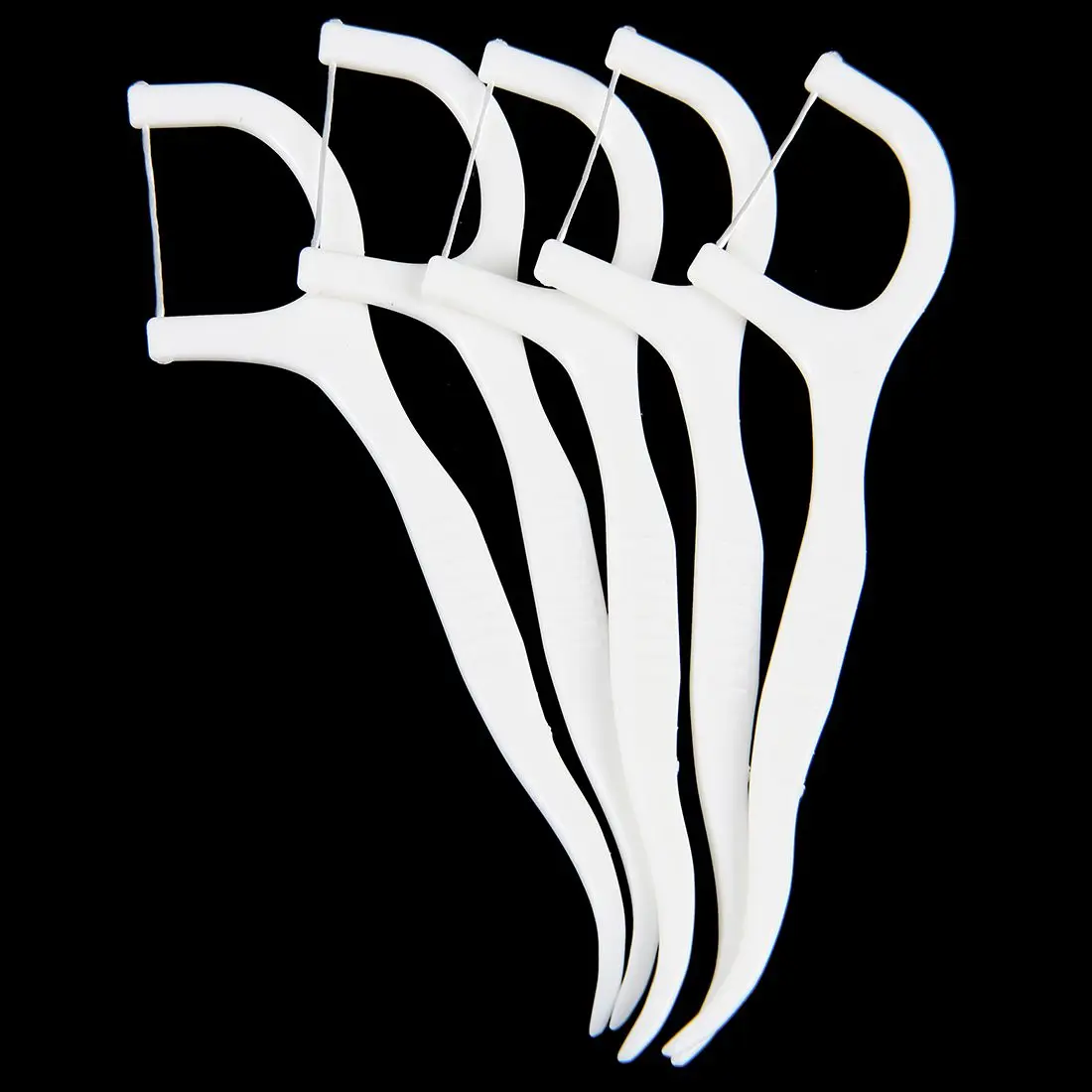 50 pieces plastic toothpicks floss pick whitein Dental Flosser from