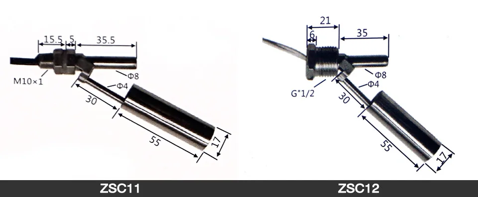 Боковое Крепление резервуар датчик уровня воды Жидкость нержавеющая сталь Поплавковый выключатель ZSC12 100 в/220 В общие ZSC11-ZSC19