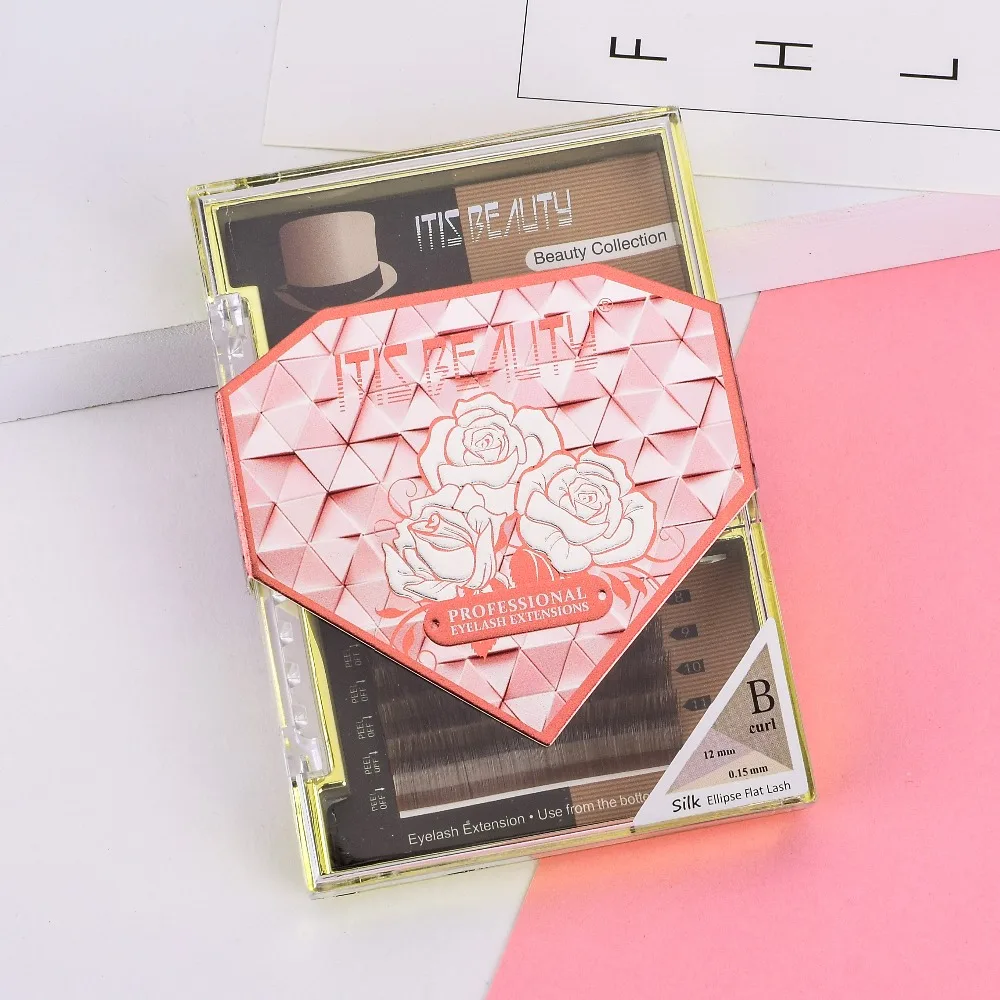 Новые ITIS BEAUTY коричневые шелковые плоские ресницы расширение I-E111