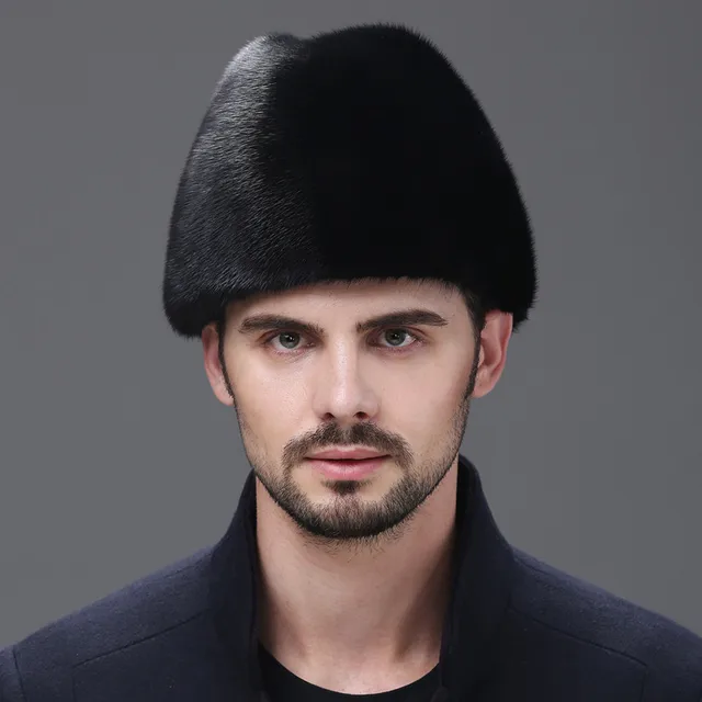 Cheap brand in autumn and winter outdoor feather whole mink fur hat male mink hair cap president new gentleman