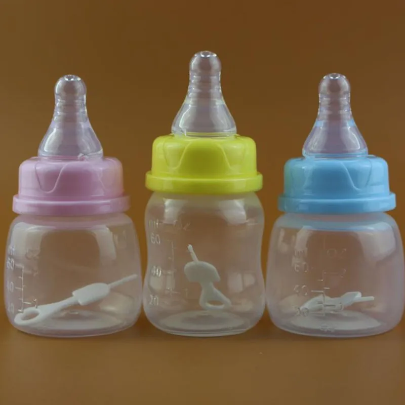 Милый ребенок бутылка новорожденных чашка дети учатся Кормление питьевой ручка Дети соломы сок воды Бутылочки 60 мл