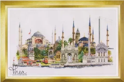 

Gold Collection Counted Cross Stitch Kit Istanbul Turkey Famous City Series tg 479