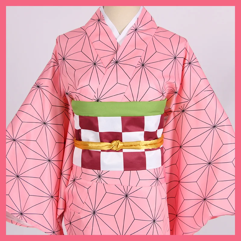 Аниме! Демон убийца Kimetsu без Yaiba камадо Nezuko Косплэй костюм кимоно единый для