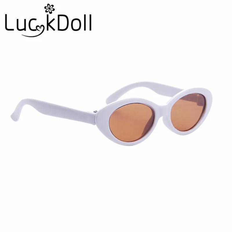 LUCKDOLL печатные рамки солнцезащитные очки подходят 18 дюймов американский и 43 см детская кукла одежда аксессуары, игрушки для девочек, поколение, подарок на день рождения - Цвет: n1333