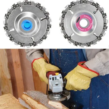 

22 Tooth Angle Grinder Chain Plate Woodworking Chain Plate Wood Carving Disc for 100/115mm Angle Grinder Power Tool Accessories