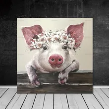 Picture wall art posters and prints Cartoon Pig Frameless Canvas Painting animal poster Decorative pictures for Living room Picture wall art posters and prints Cartoon Pig Frameless Canvas Painting animal poster Decorative pictures for Living room