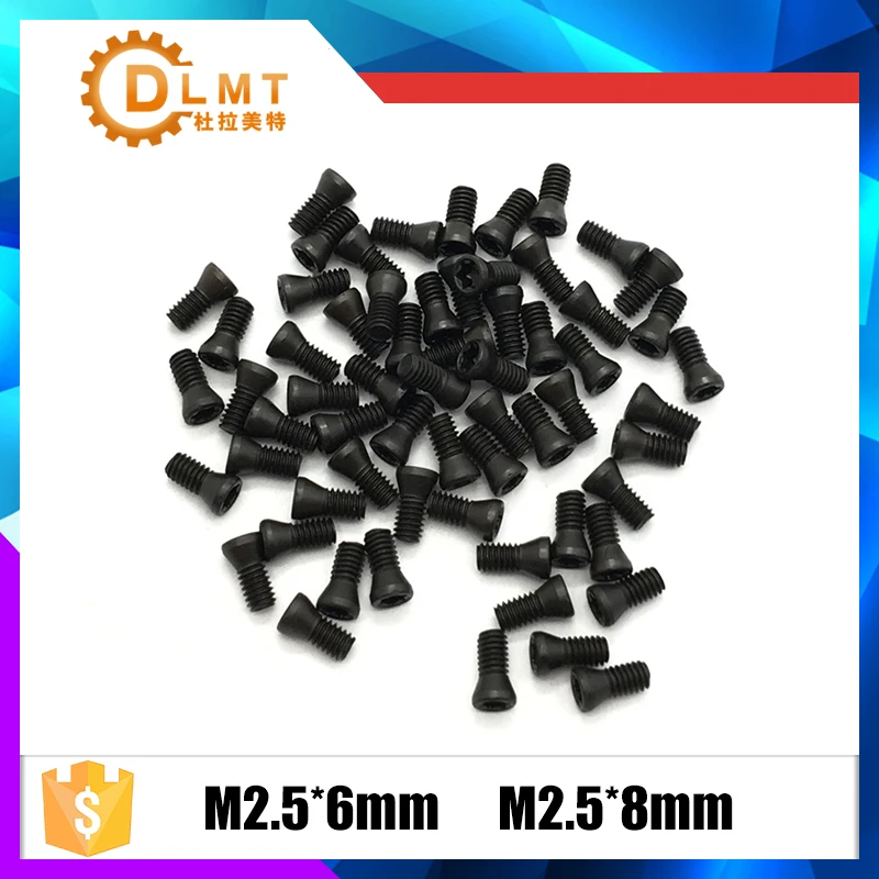 

M2.5*6mm M2.5*7mm M2.5*8mm 50Pcs CNC lathe tool spare screws Torx screws