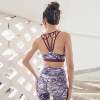 

EF0430 Fitness Tracksuit Women Yoga Set Print Running Jogging Top Leggings Sports Suit Gym Sportswear Workout Clothing