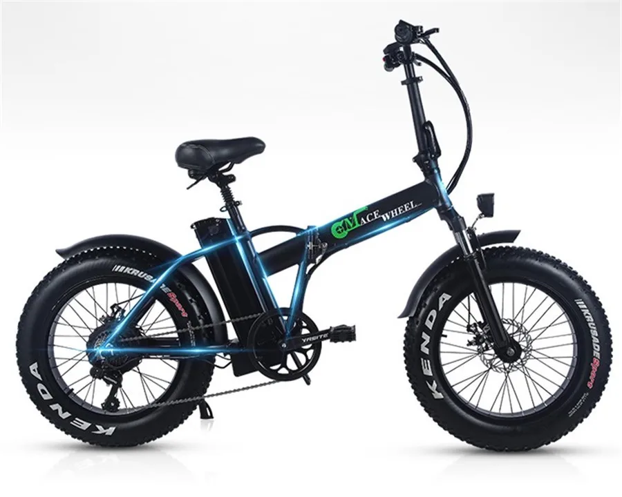 

EUR Stock No Tax 500W Folding Fat Tire 2 Wheel Electric Bike 48V 15ah Removable BT Beach Cruise Booster Electric Bicycle Snow