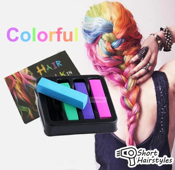 4pcs Colorful Hair Crayon Temporary Color chalk for coloring hair dye