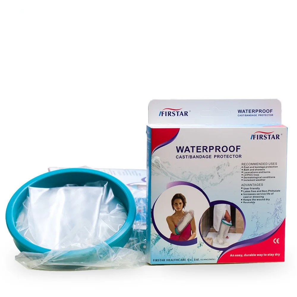 Water Proof Leg Cast Cover for Shower Bath Reusable Adult Watertight Bandage Protector Cast Dry Bag for Wound Toe Foot Ankle Orthopedic Boot Burns- Half Leg Size 24 Inches