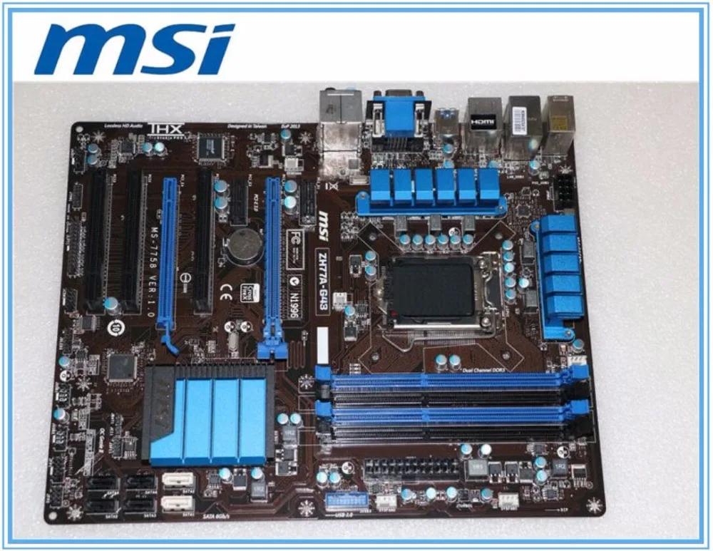 MSI ZH77A-G43 рабочего Материнская плата DDR3 LGA 1155 для I3 I5 I7 Процессор 32 Гб USB3.0 SATA3 H77 материнская плата