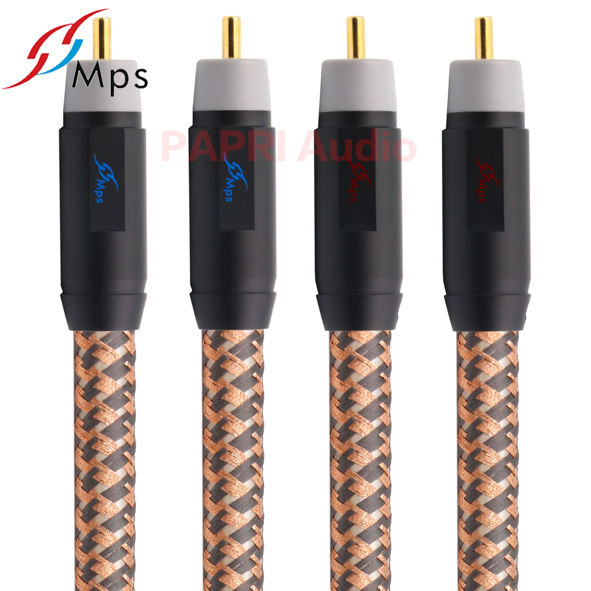 PAPRI Hi Fi MPS 99.99997% OCC 24K позолоченный разъем RCA аудио кабель DVD CD DAC усилитель