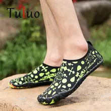 TULUO/Мужская и Женская водонепроницаемая обувь Летний Пляжный купальный дышащий плоский мягкий Быстросохнущий нескользящий для любителей йоги мужские кроссовки