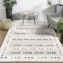 Универсальные серые коврики для гостиной в богемном стиле, популярные великолепные коврики большого размера для украшения дома