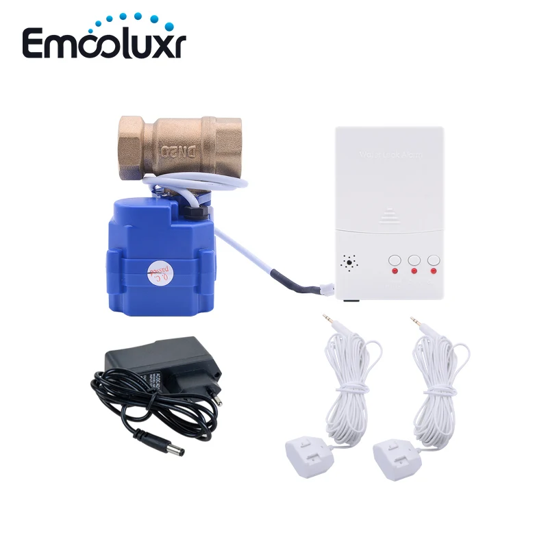  WLD-807 Water Flood Leakage Detector Alarm System for Smart Home with Auto Shut-off Valve 6m Sensor - 32739900346