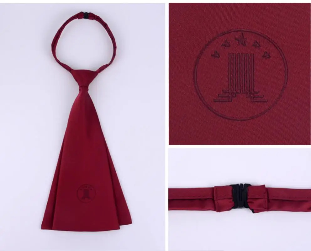 Lawyer Style Tie Unisex Formal Wear Law Firm Law Firm Mark Tie High Density Yarn Wine Red Chic Necktie