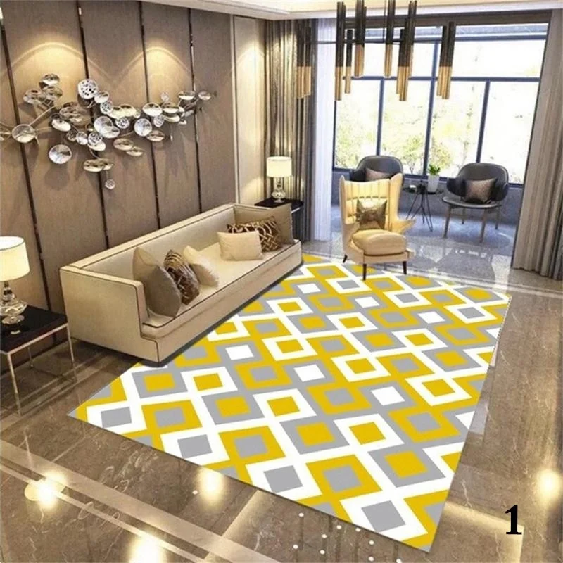 New Modern Soft Carpets For Living Room Bedroom Rugs Geometric Metal Style Area Rug Home Carpet Floor Door Mat Decoartive
