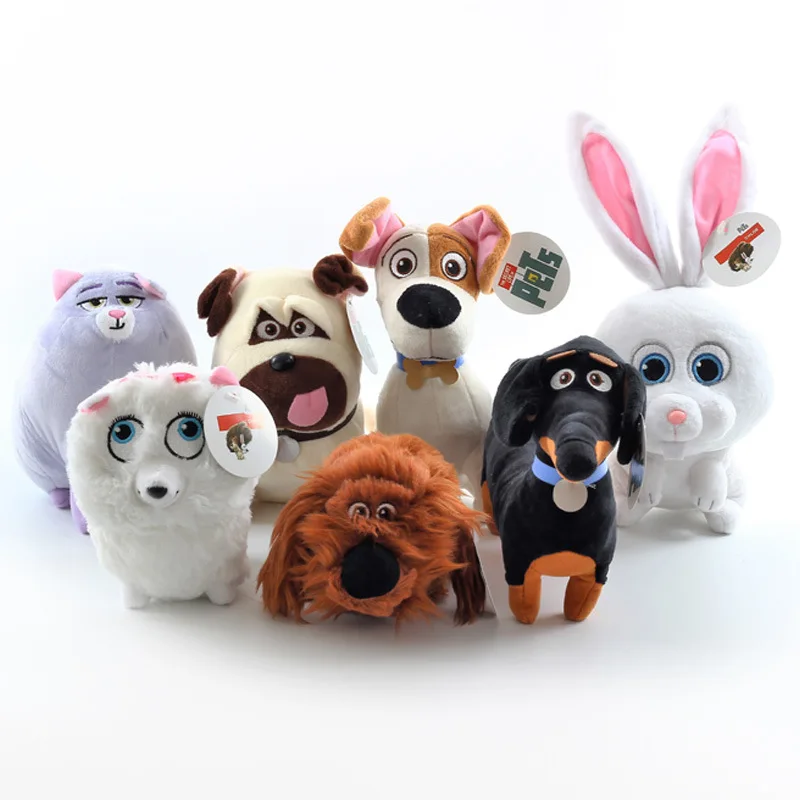 

6'' 7 style Pets Movie The Life Plush Toy Pets Of Duke Max Snowball Gidget Mel Chloe Buddy Doll Stuffed Toys Kid Children Gifts