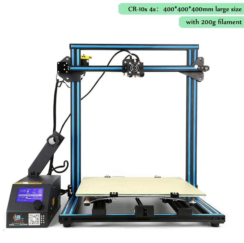 CR-10s 4S 5S принтер 3D Комплект двойной Z стержень нить накаливания, сигнализация, продолжение печати большой размер печати Creality 3D принтер - Цвет: CR-10s 400mm n 200g