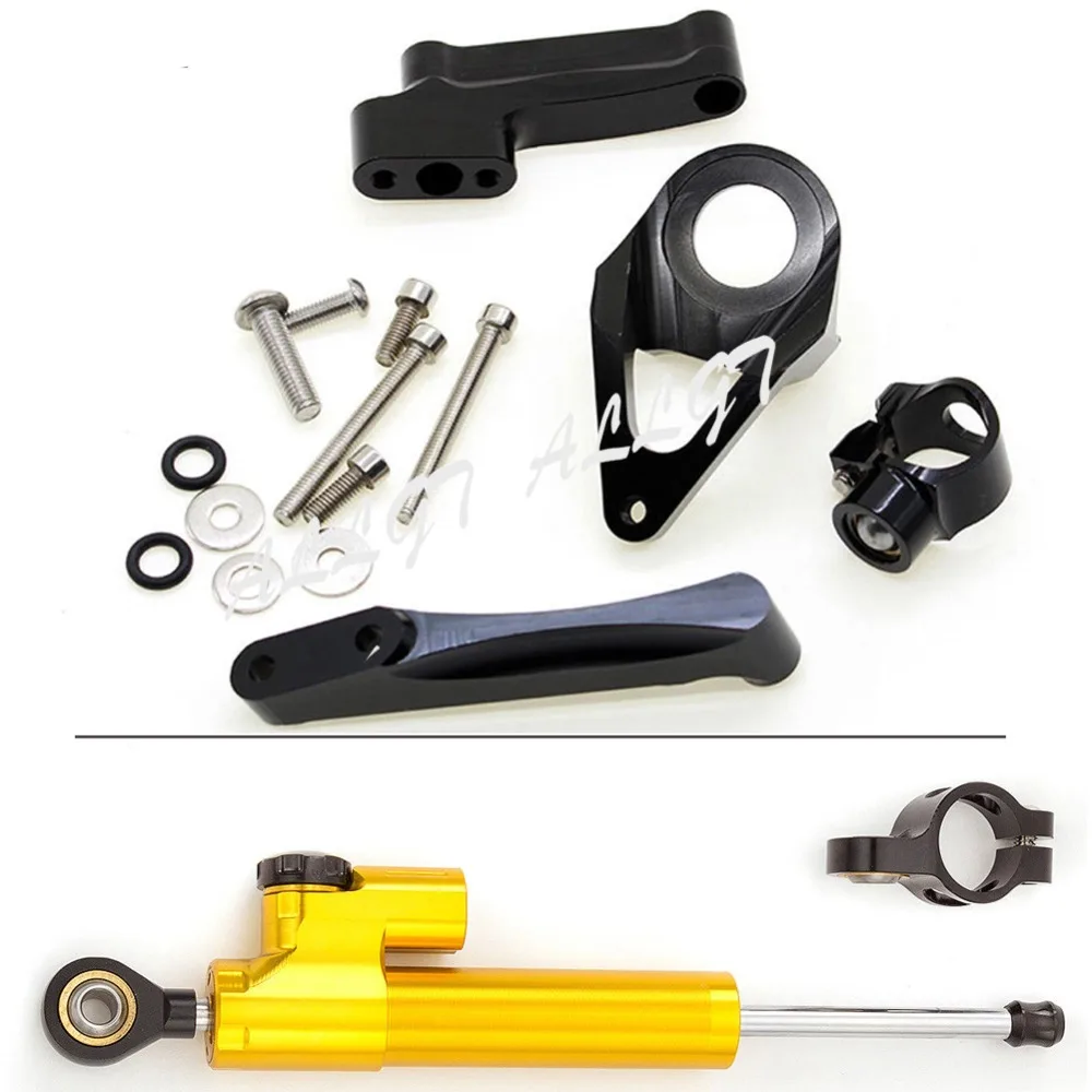 

ALLGT Steering Damper Bracket Stabilizer Mounting Kits Set For Suzuki GSXR1300 1998 1999 2000 2001 2002 2003 2004 2005 2006-2015