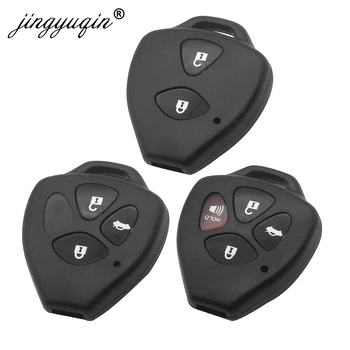 

jingyuqin 2/3/4 Buttons Car Remote key shell Fob For Toyota Camry Corolla Avalon Venza Reiz RAV4 Crown No Blade key Case