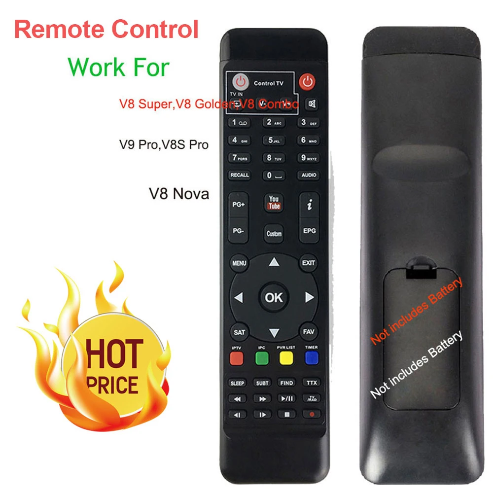 

High quality V remote control work SUPER, V Angel, V9 Pro, V8 NOVA ,V8 super BOXDVB-S2 DVB-T2 Satellite recevier
