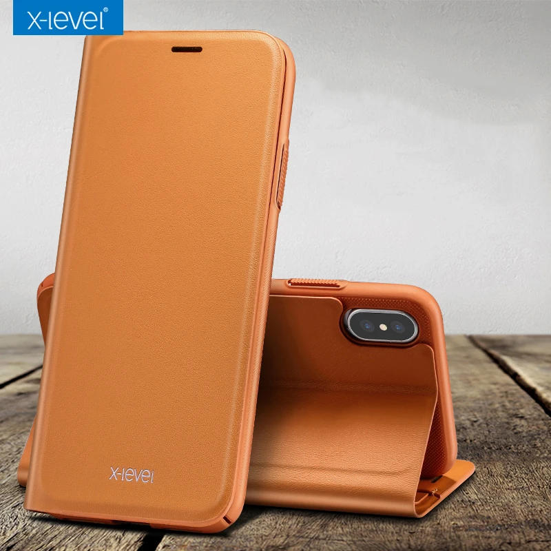 

X-Level PU Leather Wallet case for iPhone XS Max XR with card pockets stand function flip cover for iPhone XS XR case
