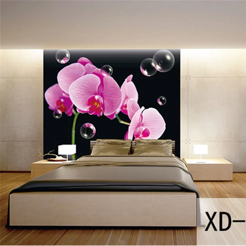 

Custom 3D Print Fabric & Textile Wallcoverings For Walls Wall Mural Retro cotton and linen For Living Room European Flower Photo