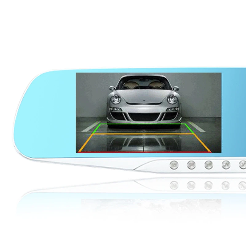 

Car DVR Dual Lens Full HD 1080p Night Vision Wide Angle Camera Rearview Mirror Camera Recorder Registrator Dash Cam