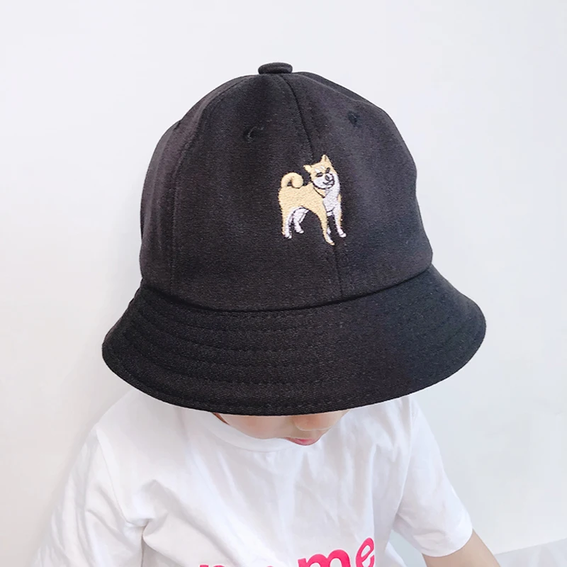 Шапочка для малыша с героями мультфильма милая собака вышивка Панама Шляпа Лето Защита от солнца дети девочка мальчик шляпа