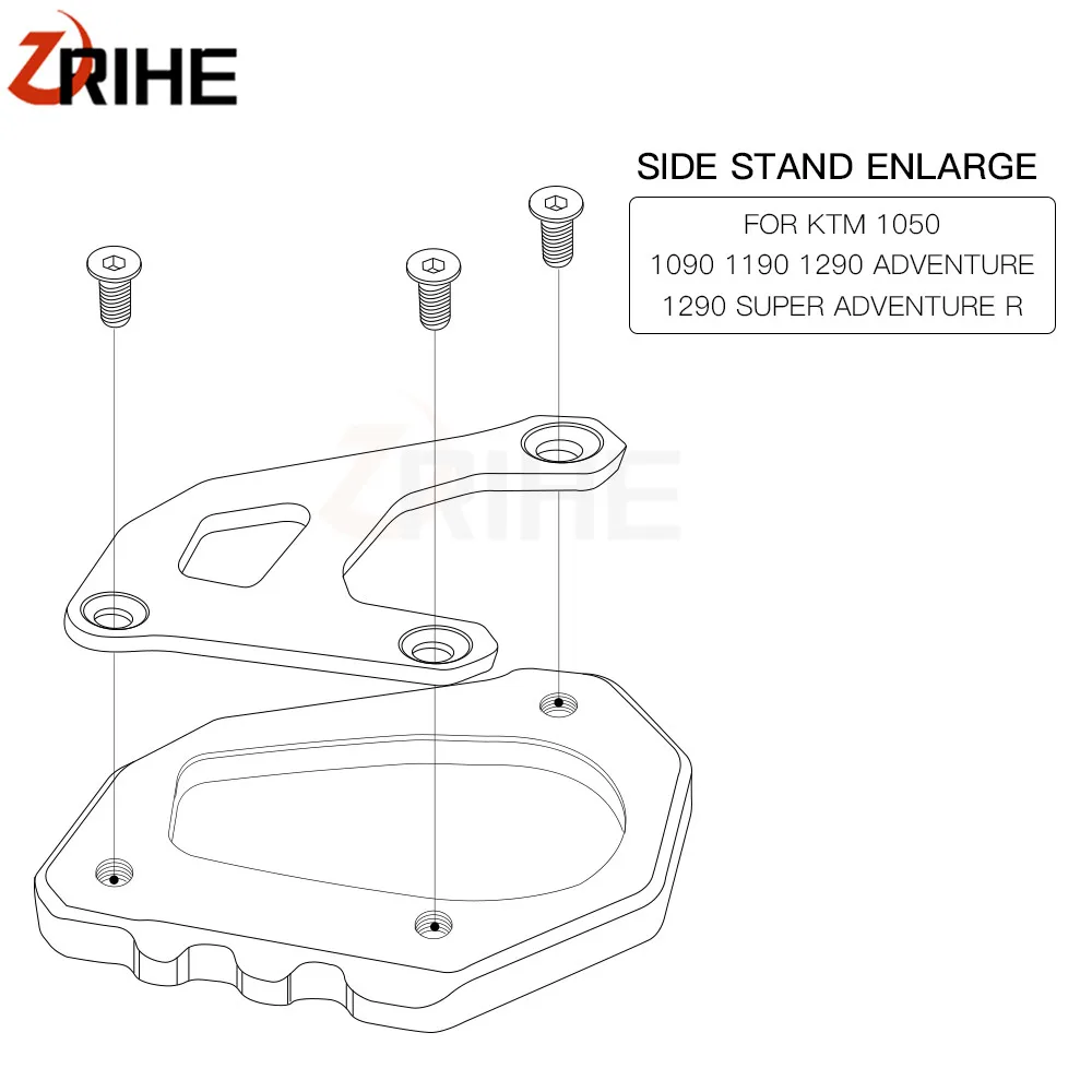 Мотоцикл с ЧПУ увеличить расширение сторона плиты винтовая прокладка для KTM 1050 1090 1190 1290 приключение 1290 супер Приключения